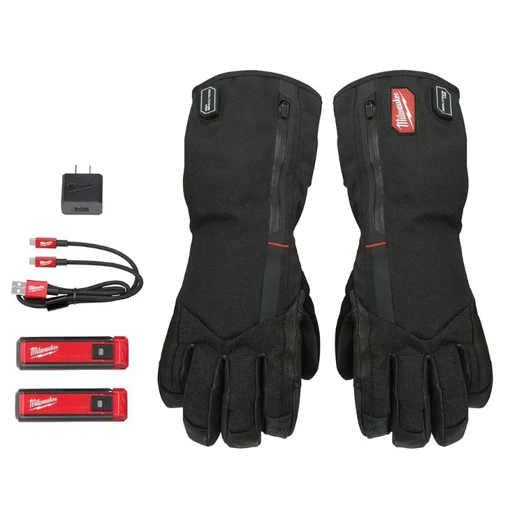 Milwaukee 561-21XL Rechargeable Heated Gloves with REDLITHIUM USB Battery and Charger, X-Large