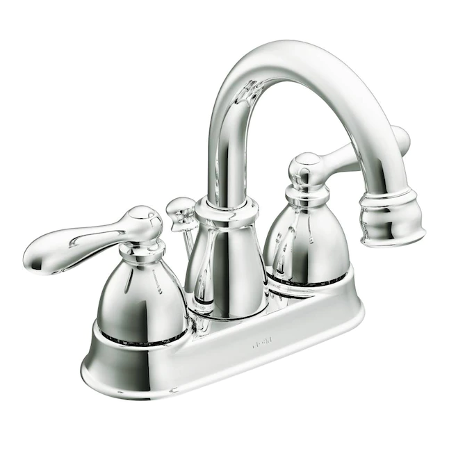 Moen Caldwell Chrome 2-handle 4-in Centerset WaterSense Bathroom Sink Faucet with Drain