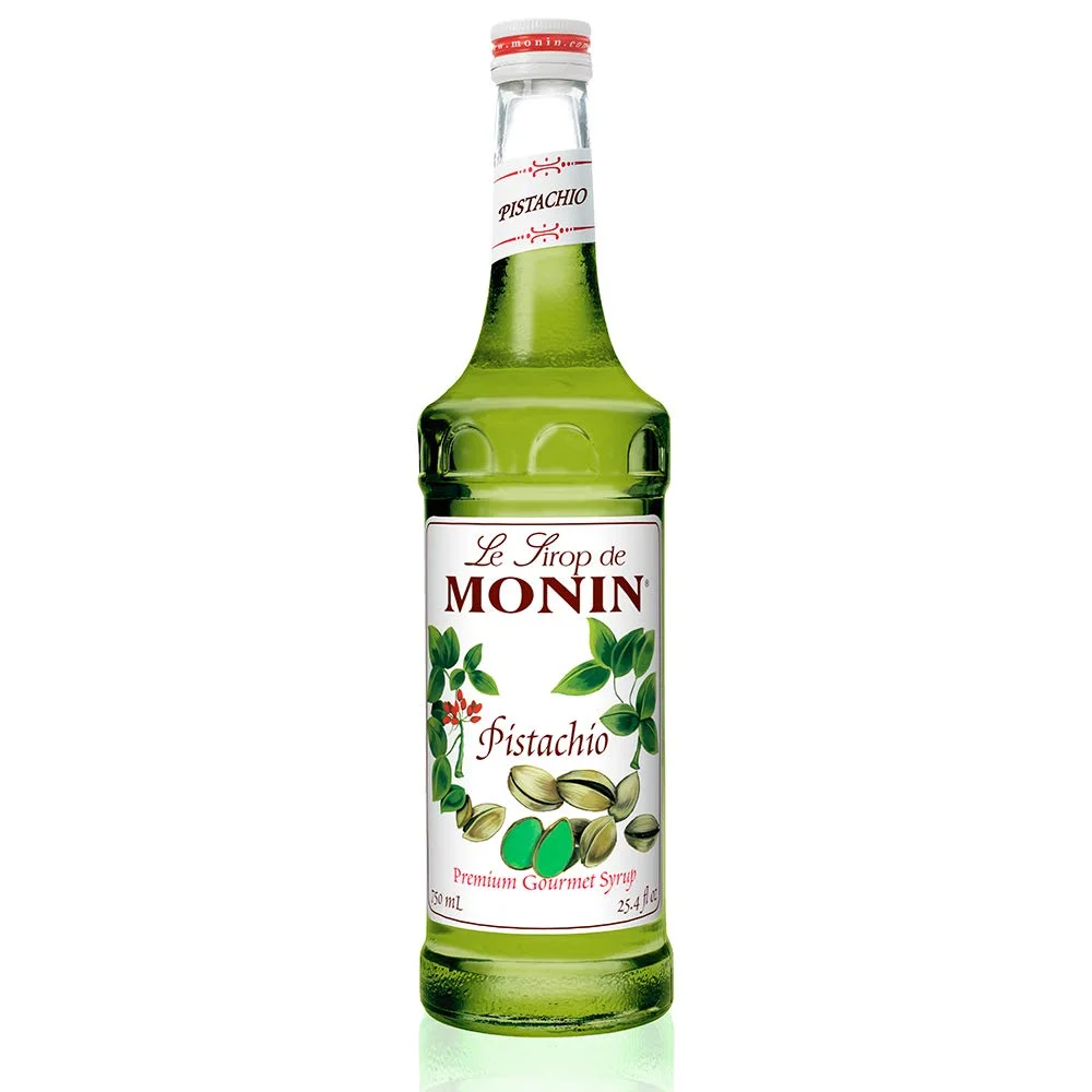 Monin – Pistachio Syrup, Rich and Roasted Pistachio Flavor, 750 ml