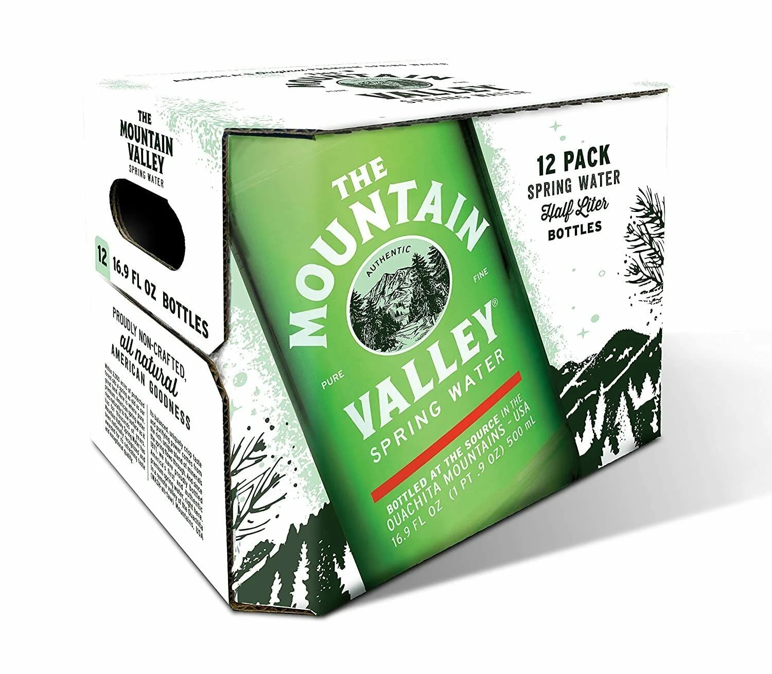 Mountain Valley Spring Water 500 ML Spring in Glass Pack of 12