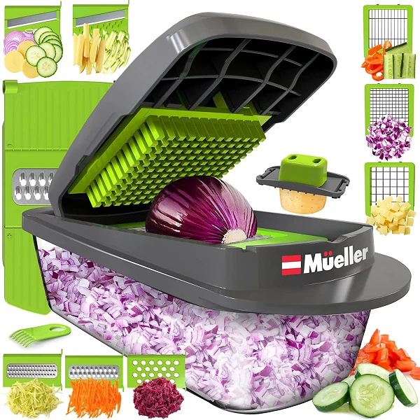 Mueller Pro-Series 8 Blade Vegetable Slicer, Onion Mincer Chopper, Vegetable