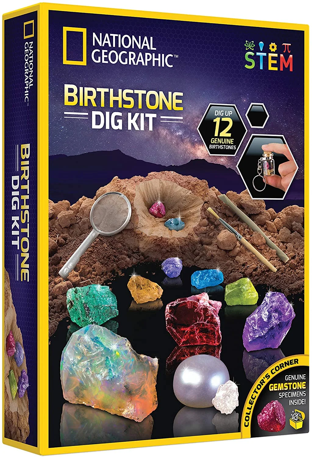 NATIONAL GEOGRAPHIC Birthstone Dig Kit – STEM Science Kit, Birthstones