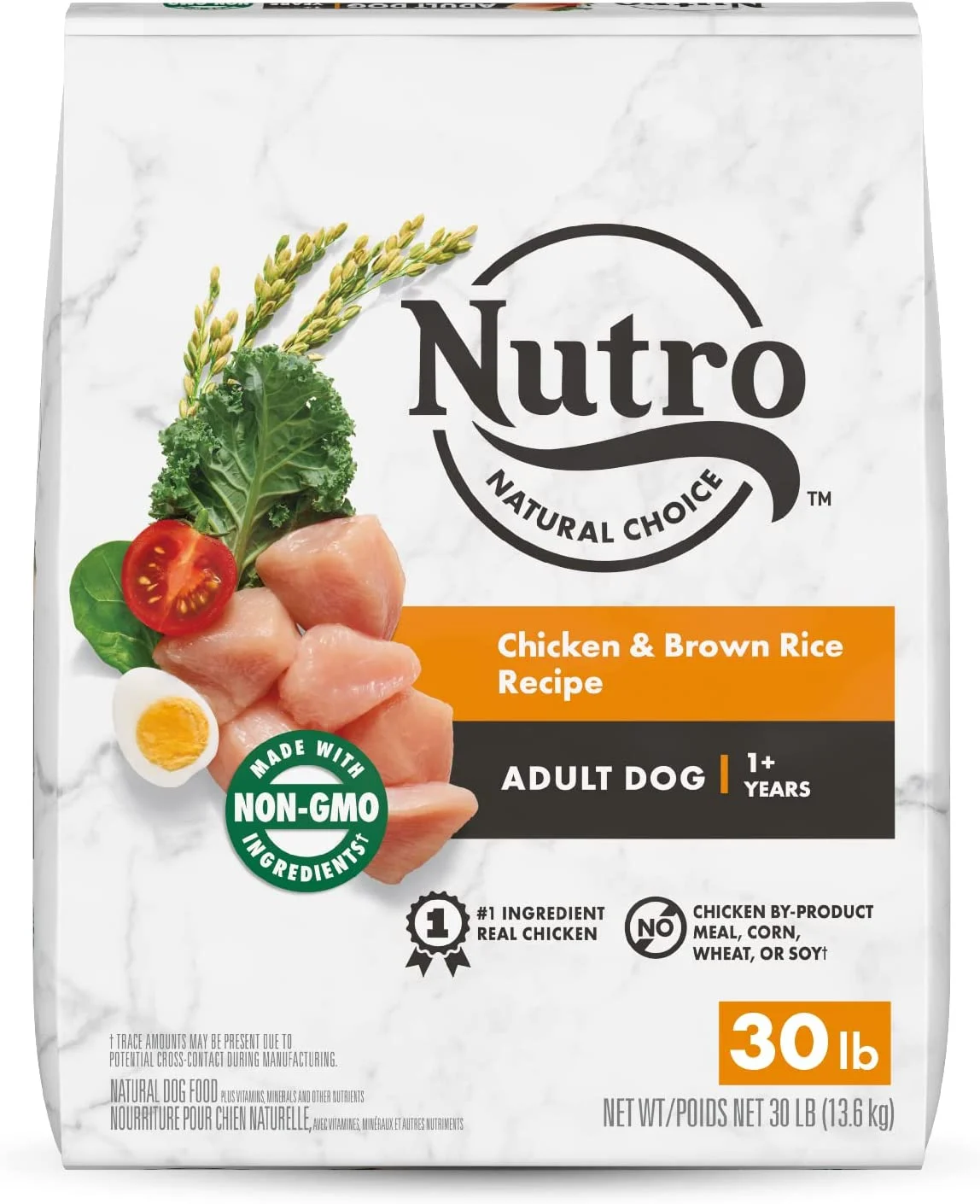 NUTRO NATURAL CHOICE Adult Dry Dog Food Chicken & Brown Rice Recipe 30 Pound (Pack of 1)