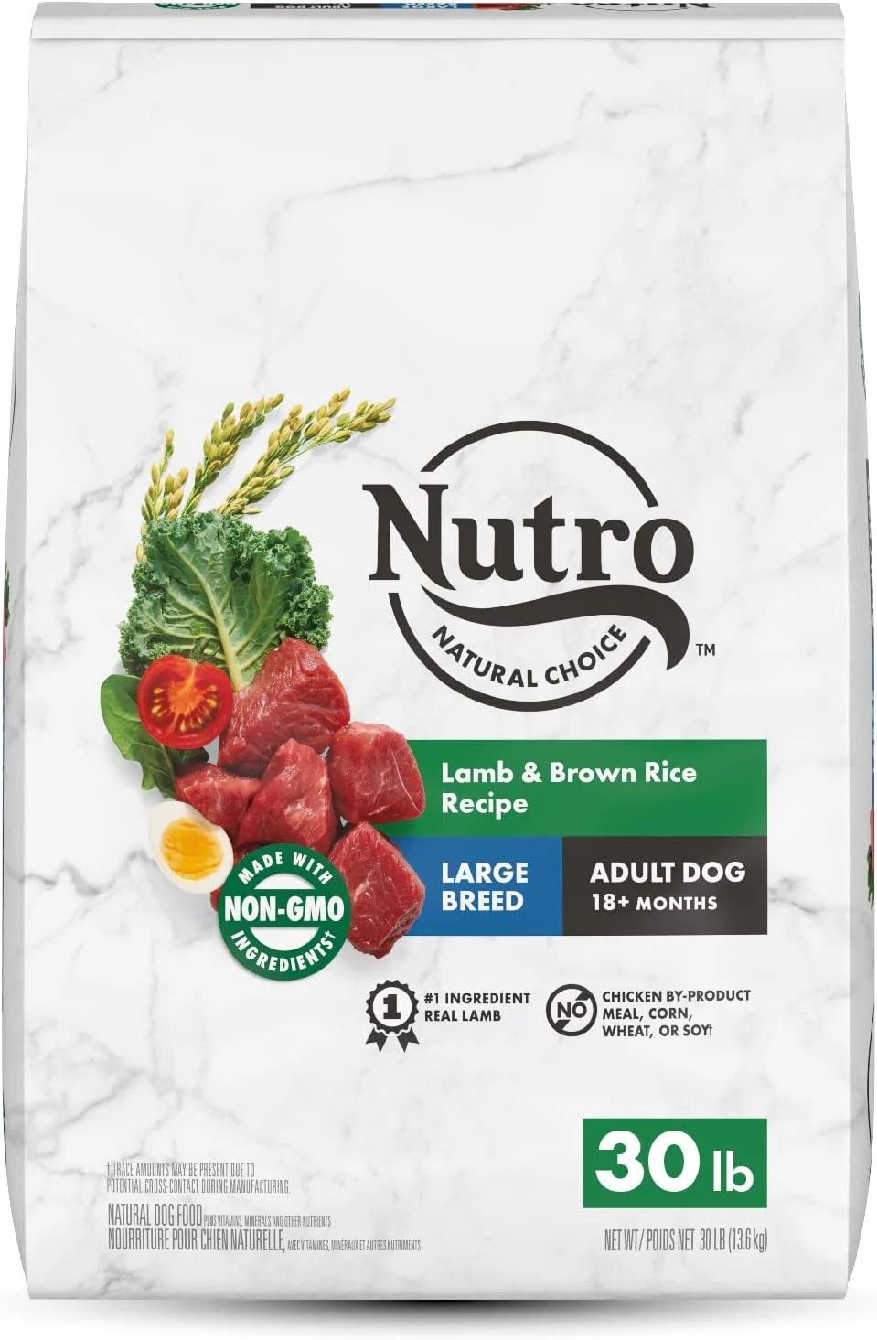 NUTRO NATURAL CHOICE Large Breed Adult Lamb & Rice Dry Dog Food 30 Pound (Pack of 1)