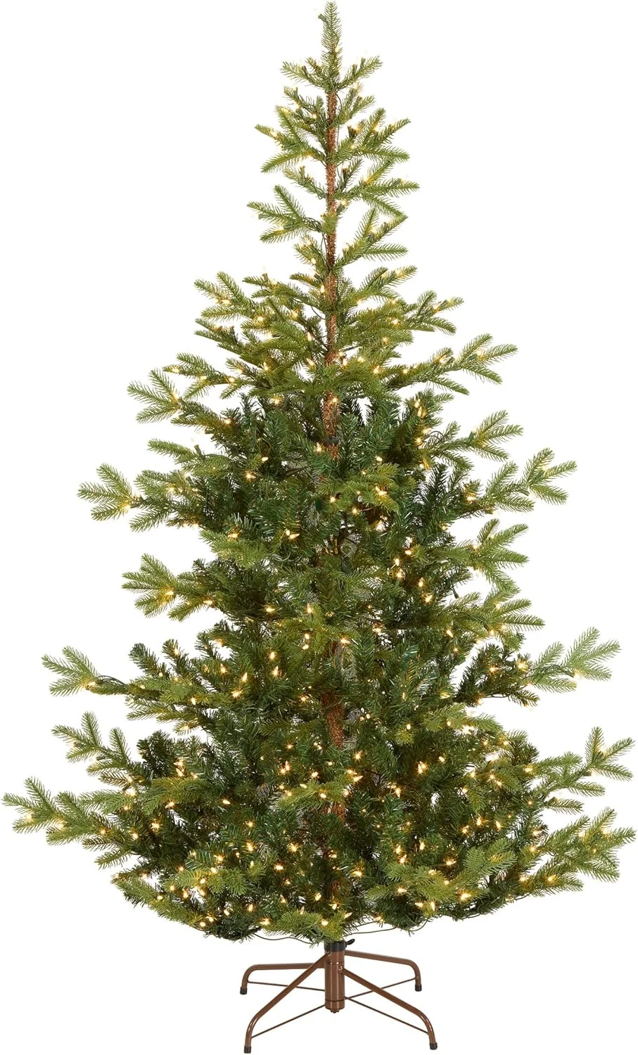National Tree Company 6.5 ft Pre-Lit Norwegian Spruce Artificial Christmas Tree, 650 Clear Lights, 956 Feel Real Tips, Includes Stand, Green