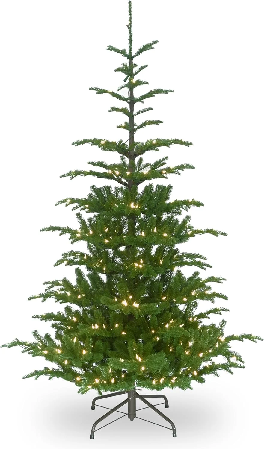 National Tree Company ‘Feel Real’ Pre-lit Artificial Christmas Tree, Includes Pre-strung White Lights and Stand, Norwegian Spruce – 7.5 ft