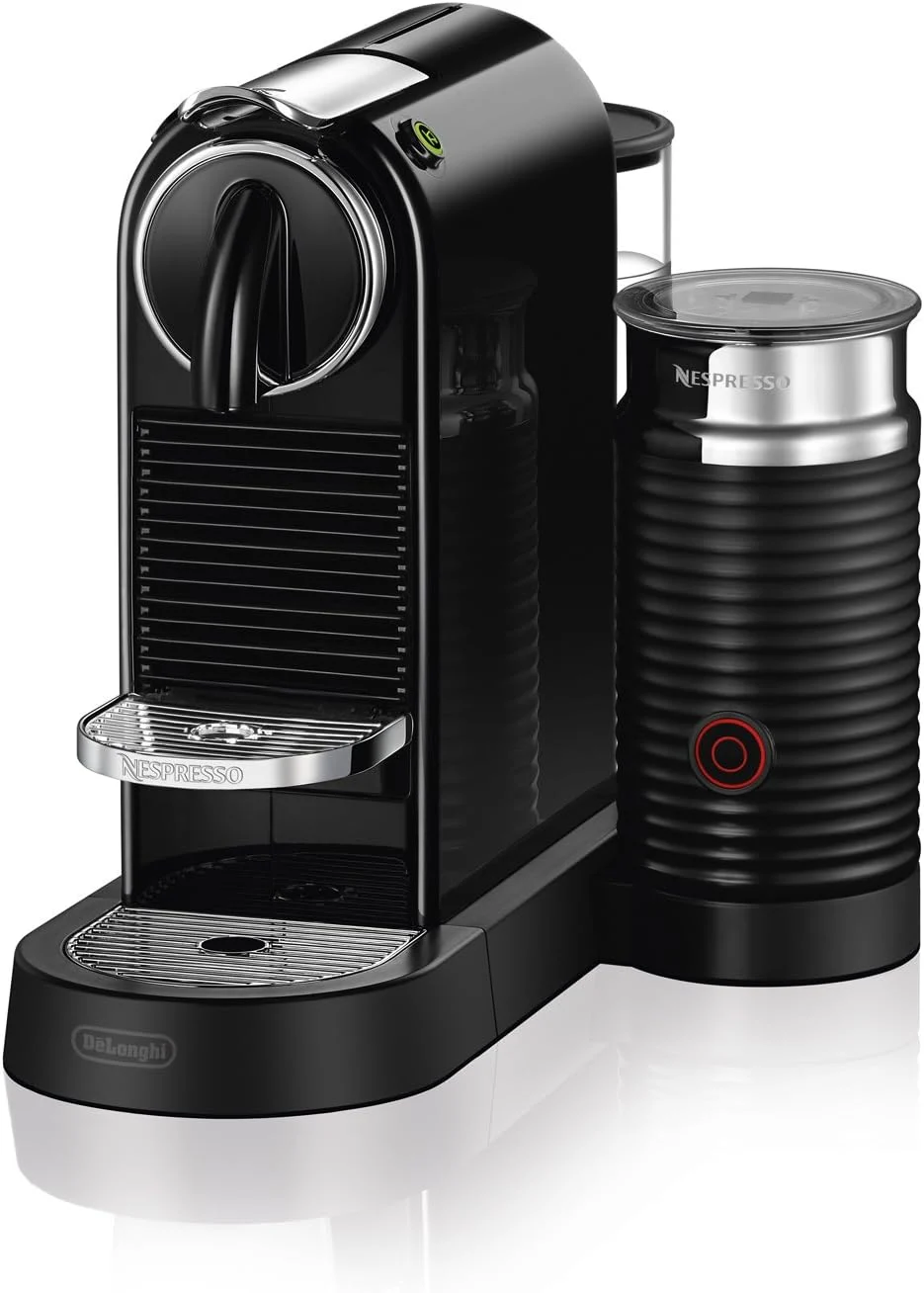 Nespresso CitiZ Coffee and Espresso Machine by De’Longhi with Milk Frother, Black, 9.3 x 14.6 x 10.9 inches