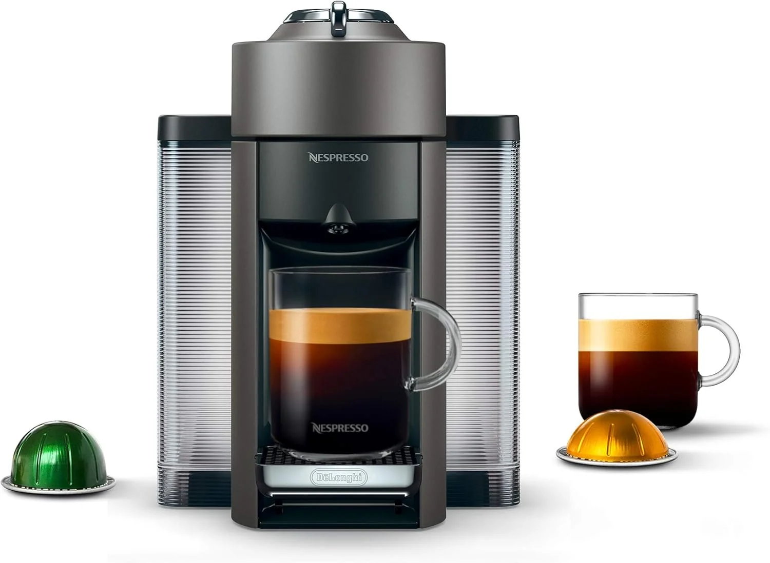 Nespresso Vertuo Coffee and Espresso Machine by De’Longhi,54 oz, Titan,Gray