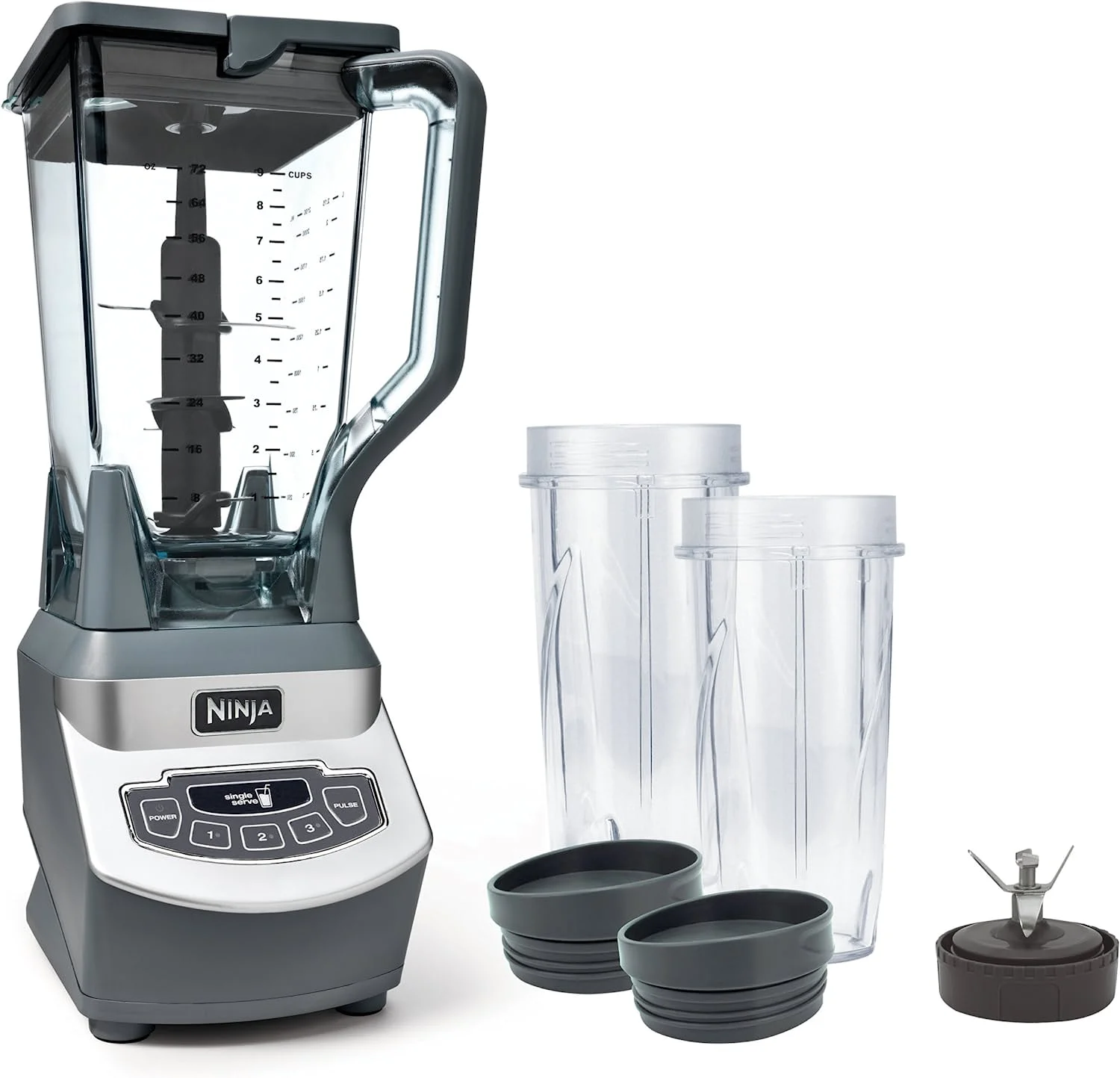 Ninja BL660 72-oz Grey 4-Speed 1,100-Watt Pulse Control Blender