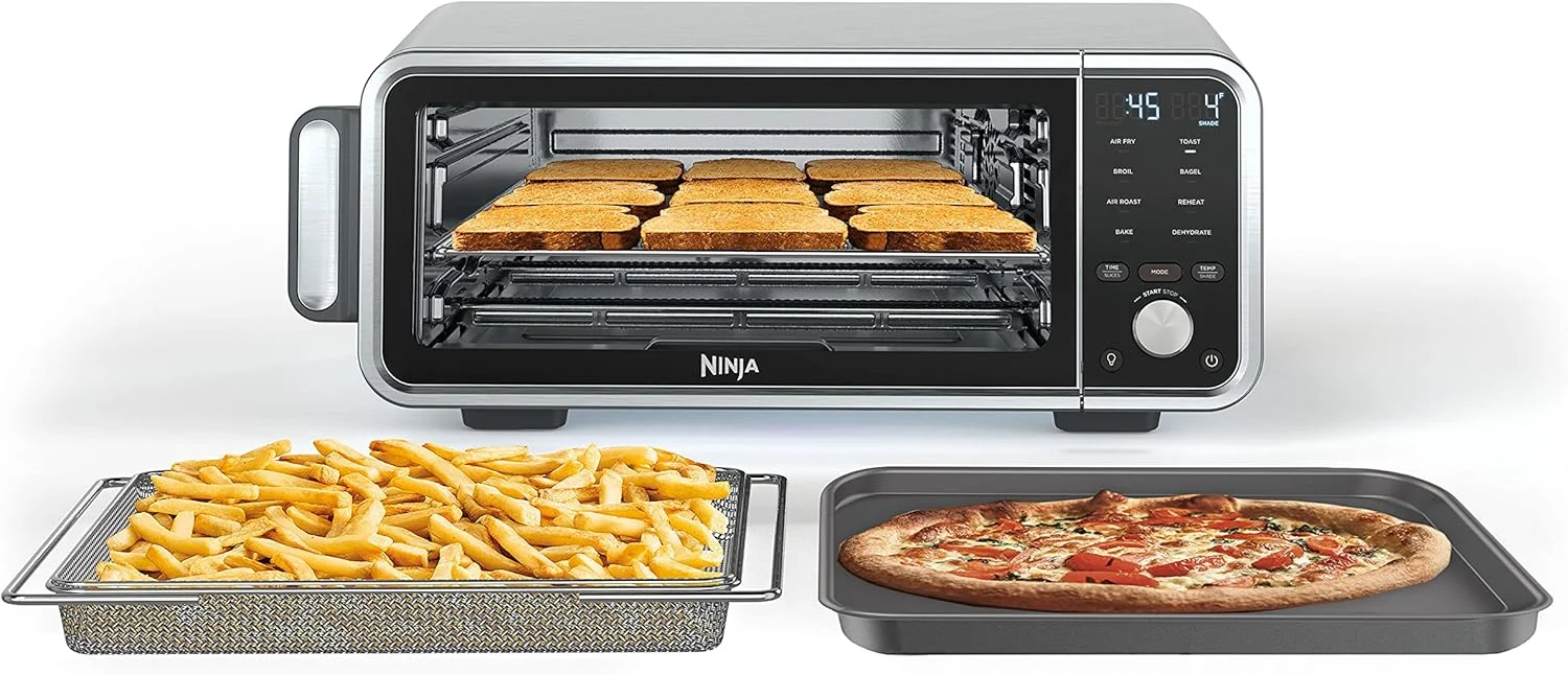 Ninja SP201 Digital Air Fry Pro Countertop 8-in-1 Oven with Extended Height, XL Capacity, Flip Up