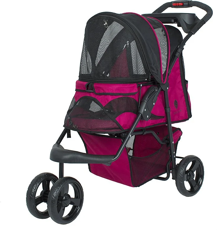 PETIQUE Razzberry Pet Stroller, Razzberry, One Size