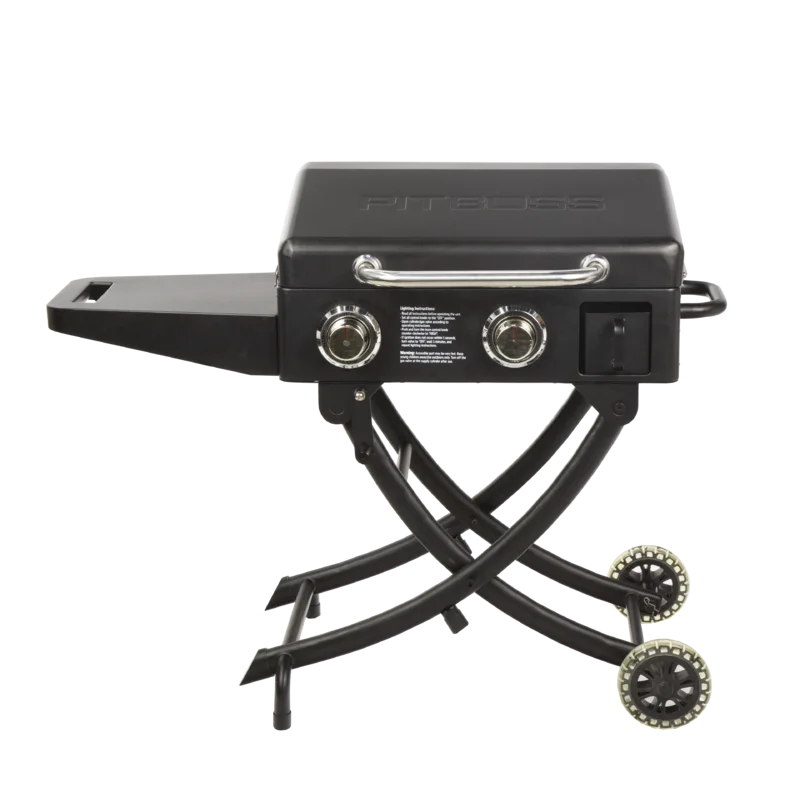 PIT BOSS PB2BSPS Gas Griddle, 2 Burner with Folding Legs, Black