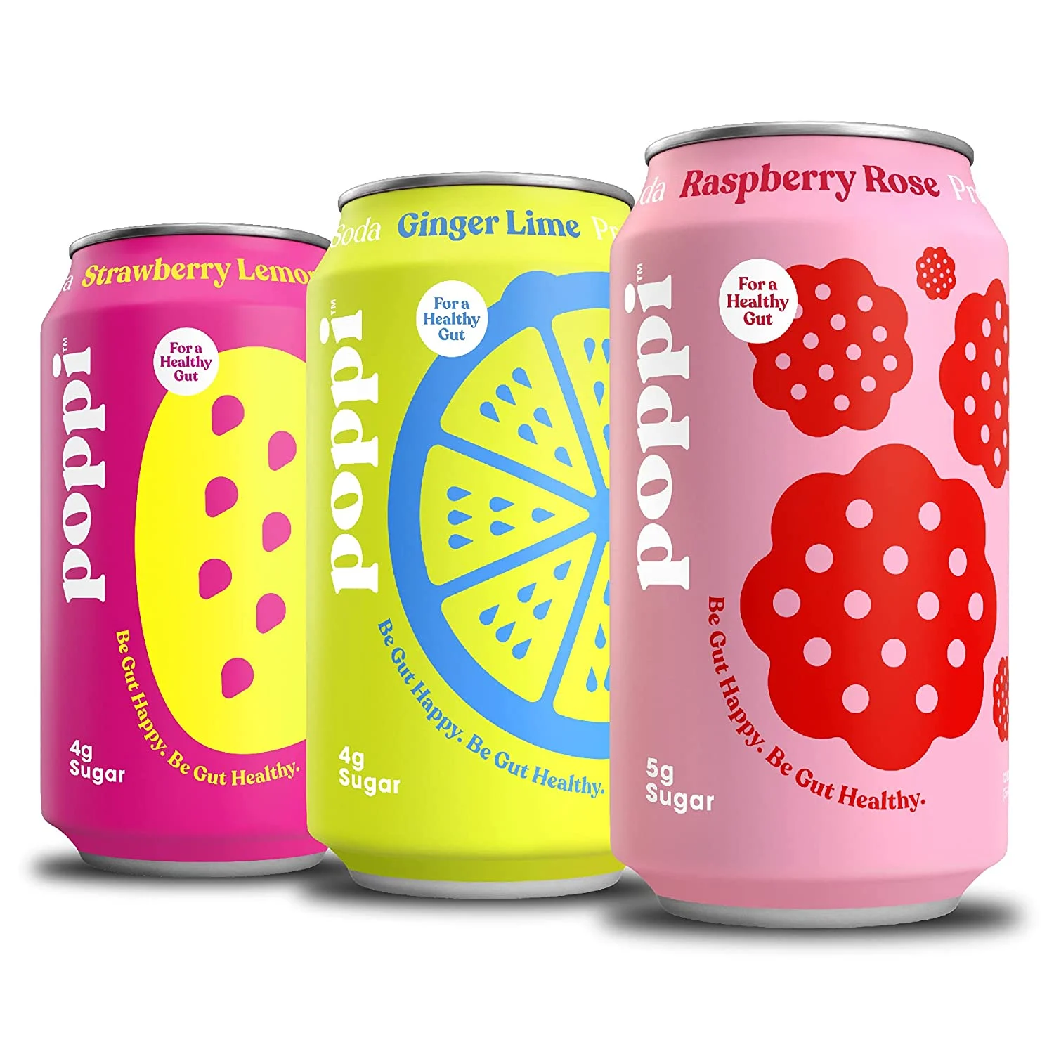 POPPI Sparkling Prebiotic Soda, Apple Cider Vinegar, Seltzer Water12oz (12 Pack)