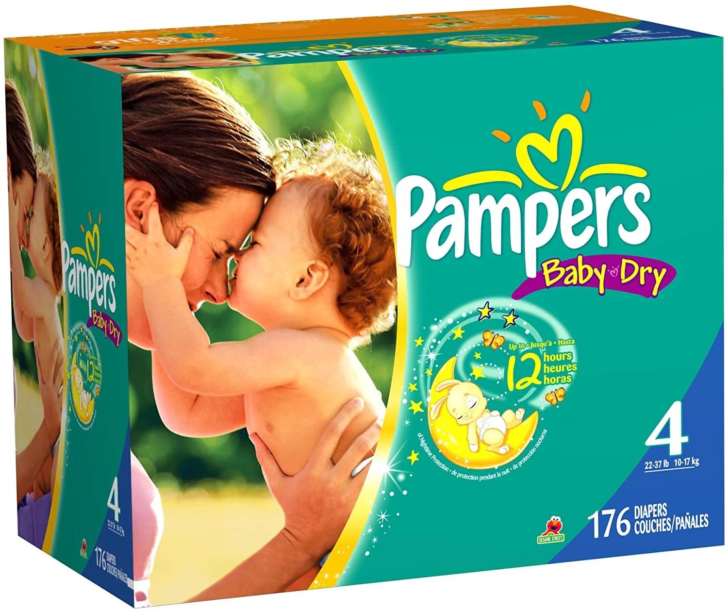 Pampers Baby Dry Diapers Economy Plus Pack, Size 4, 176 Count