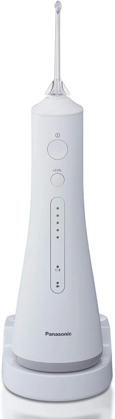 Panasonic Professional Cordless Water Flosser for Dental, Bridge and Orthodontic Care, Portable Oral Irrigator with Ultrasonic Cleaning – EW1511W (White)