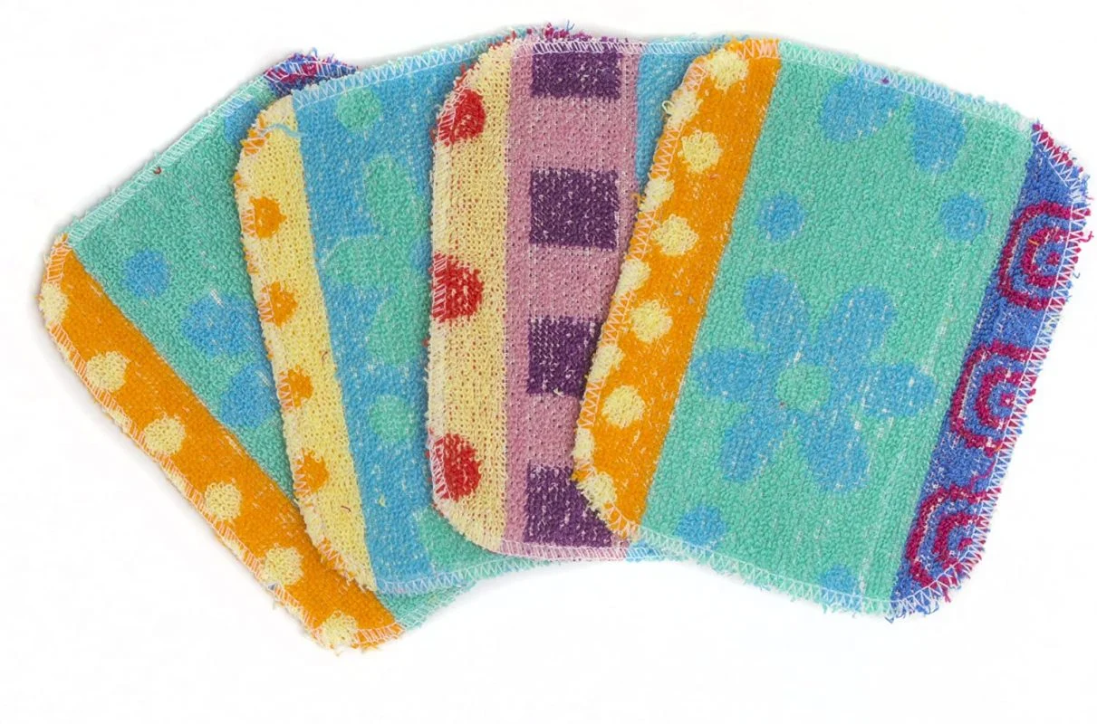 Paperless Kitchen Set of 4 Premium Dish Wash Scrubs – Sponge Scour Pads