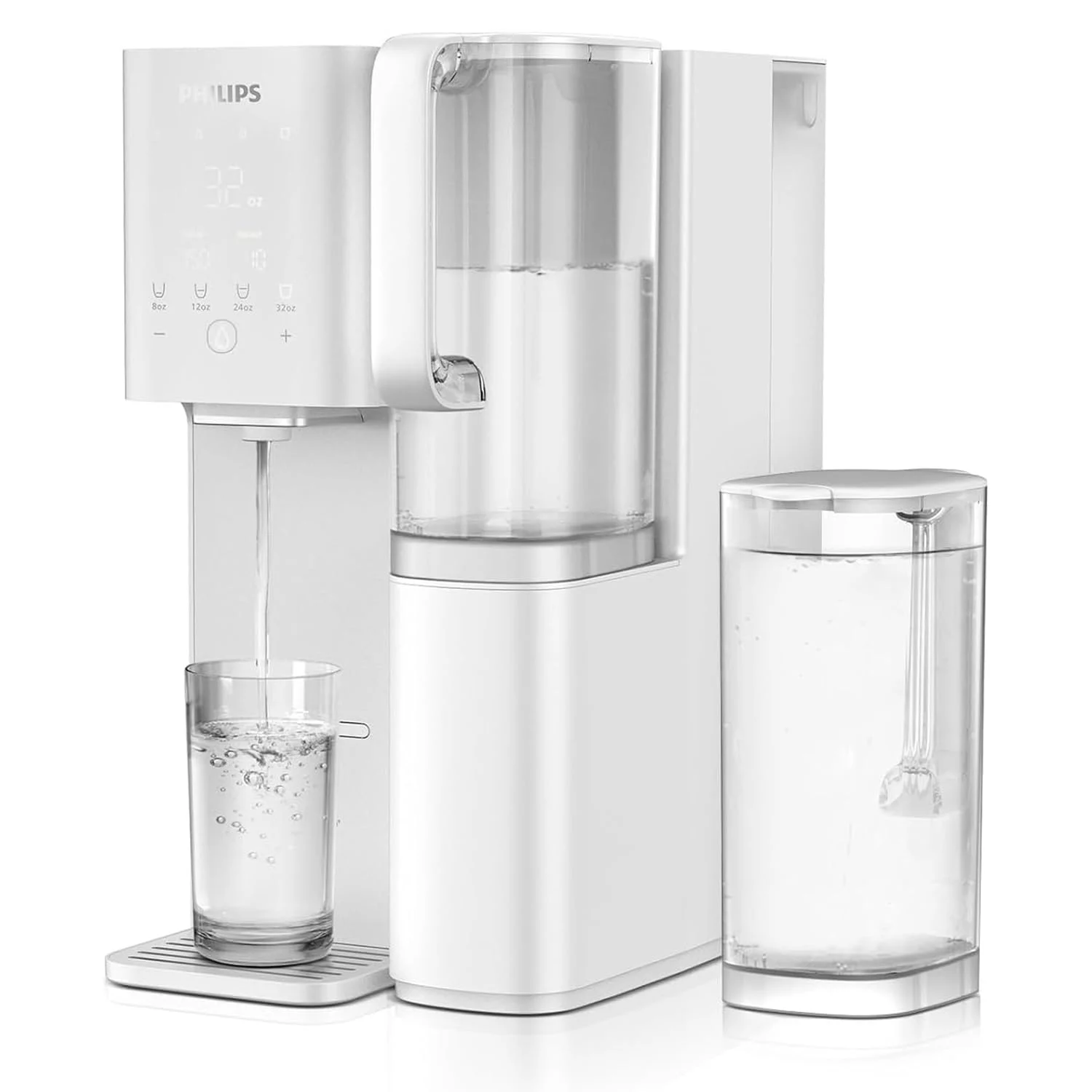 Philips Reverse Osmosis Water Filter Countertop with 2 Pitchers – ADD6926WH/37, 6 Stage RO Water Filtration System Purifier Dispenser with Aquaporin Technology, NSF/ANSI 372 Certified, Reduce TDS Lead