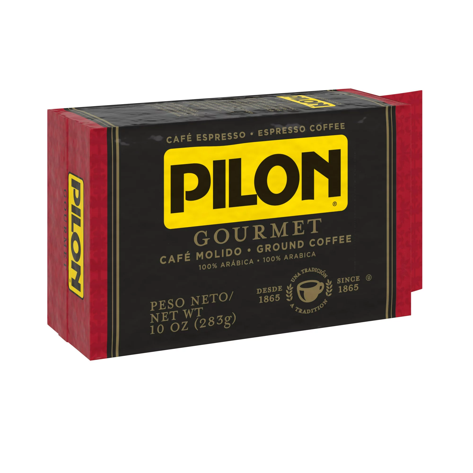 Pilon Gourmet Espresso Ground Coffee 10 Ounce Brick (Pack of 12)