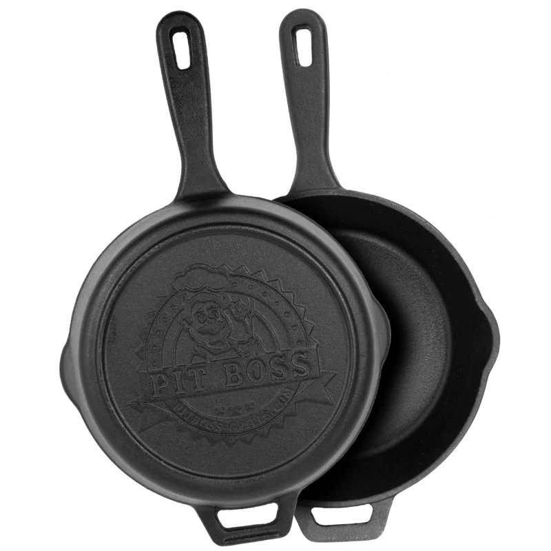 Pit Boss 68006 14” Cast Iron Deep Skillet w/ Lid