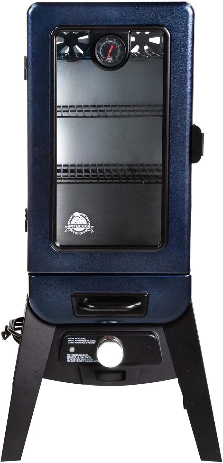 Pit Boss Grills PBV3A1 Electric Smoker, Blue Hammertone, 684 sq inches