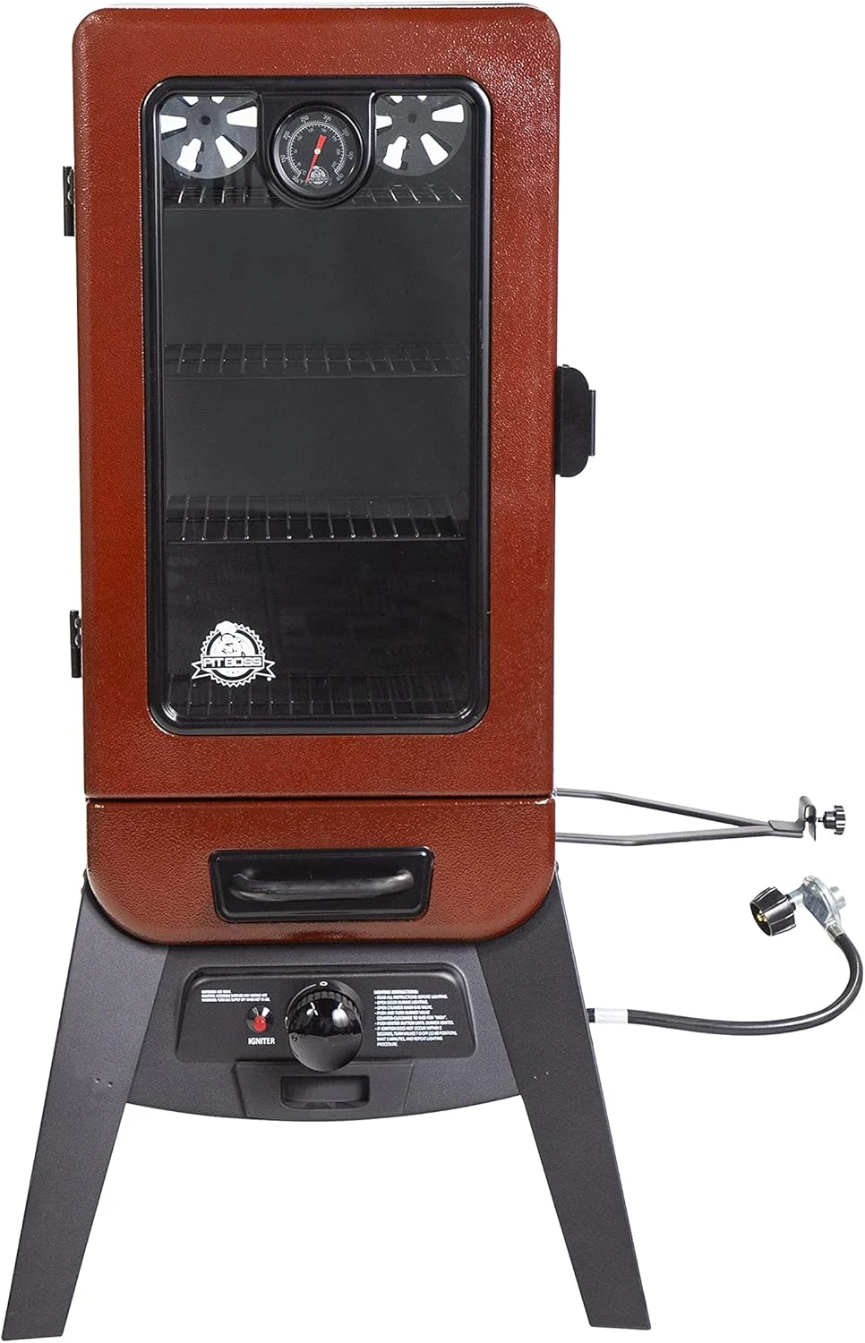 Pit Boss Grills PBV3G1 Vertical Smoker, Red Hammertone 684 sq inches (pack of 1)