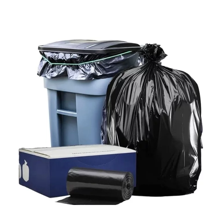 Plasticplace W65LDBTL2 Toter Compatible Trash Bags, 64 Gallon, 50 Count, Black