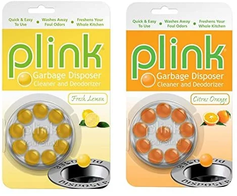 Plink Plink Garbage Disposal Cleaner & Deodorizer, Lemon & Orange 2-Pack , 20ct