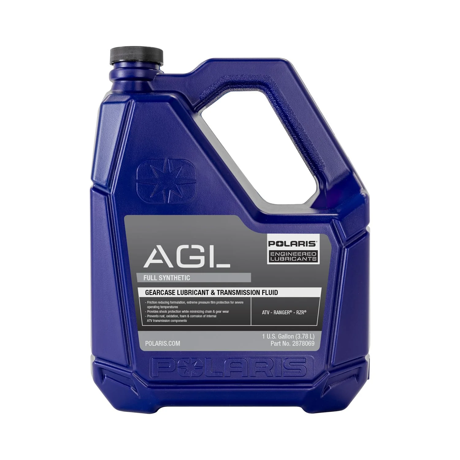 Polaris AGL Full Synthetic Automatic Gearcase Lubricant and Transmission Fluid for Off Road Vehicles with 4 Stroke Engine, 1 Gallon, for ATV UTV SxS Maintenance – Part 2878069