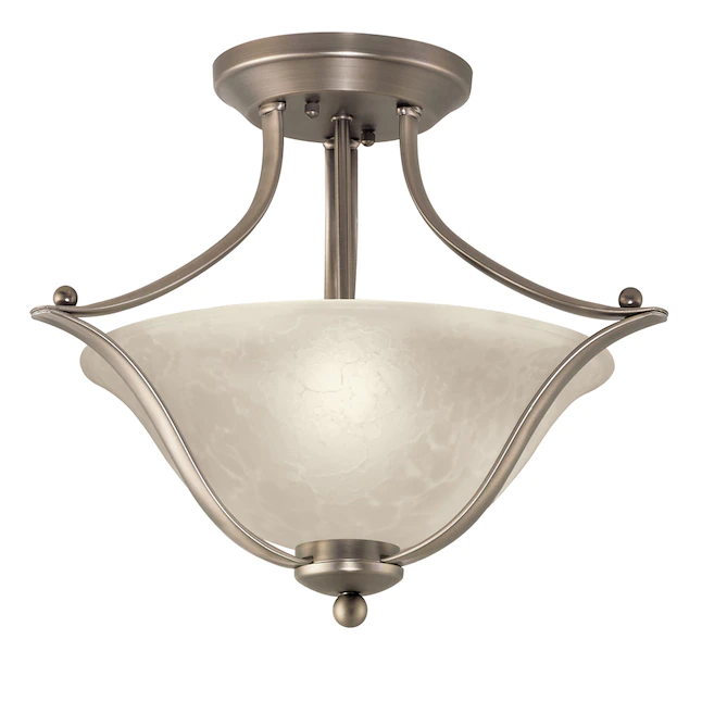 Portfolio 2-Light 17.32-in Semi-flush Mount Light