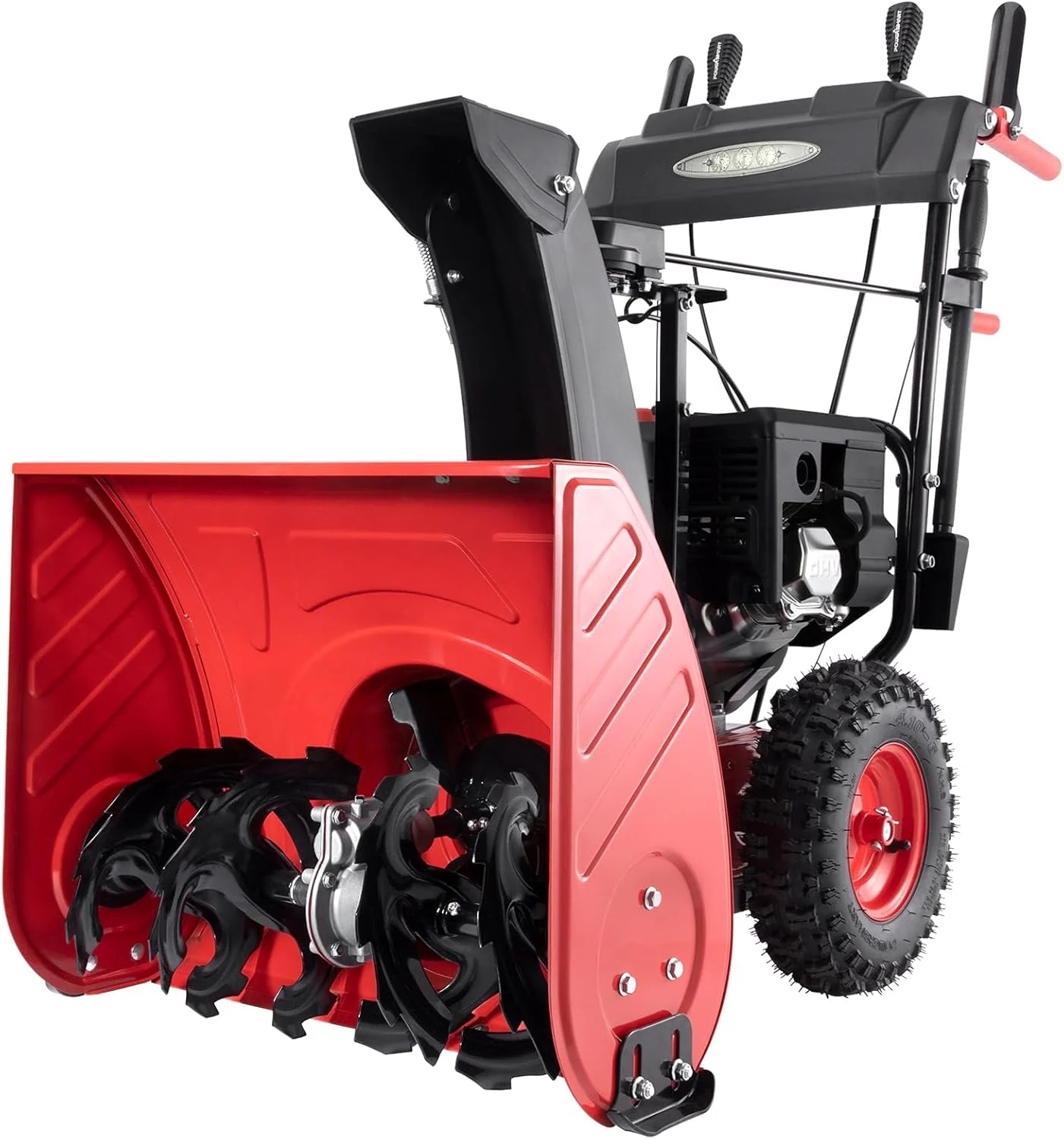 PowerSmart 7109A-MB Snow Blower Gas Powered 26 Inch Self-Propelled 2-Stage 252cc Engine with Electric Start, LED Headlight