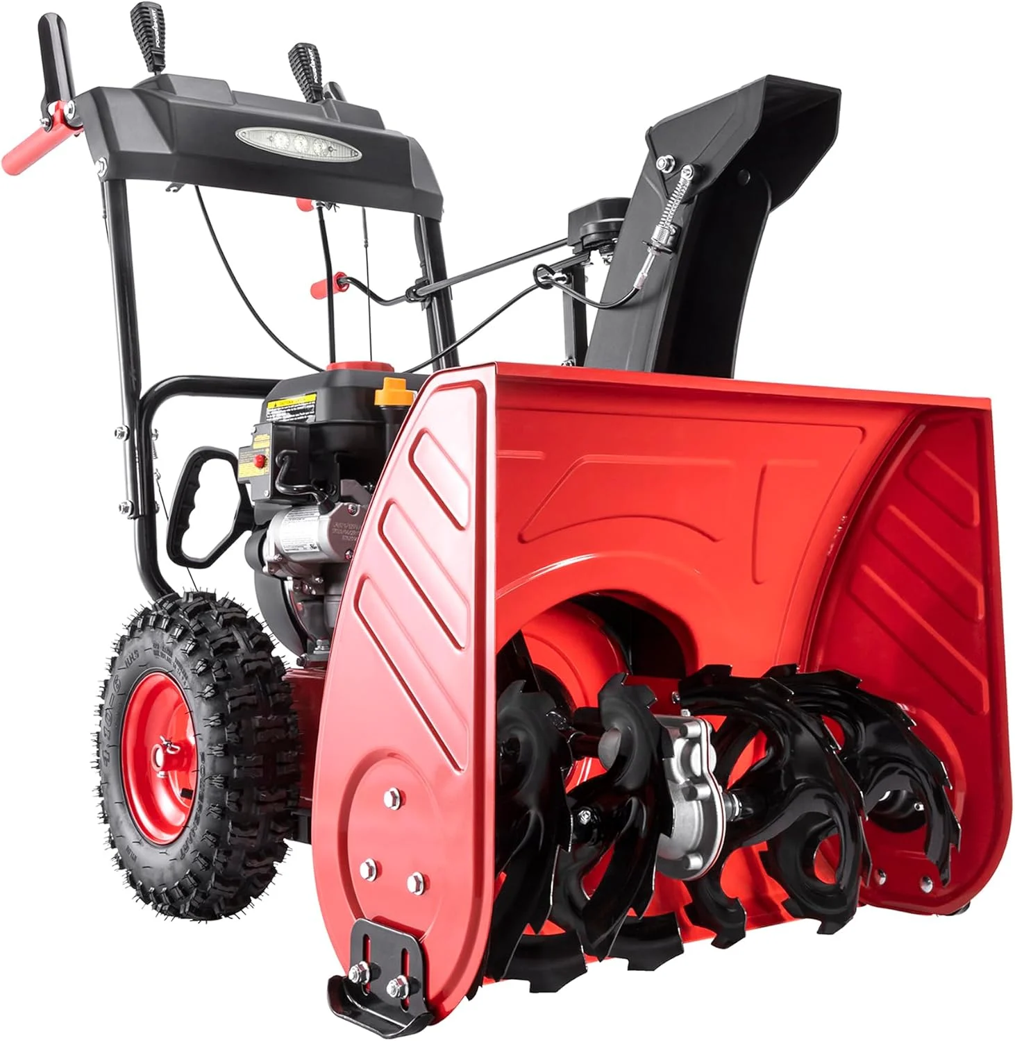 PowerSmart DB7109A 24 in. Two Stage Self Propelled Gas-Powered Snow Blower with Electric Start, LED Headlight