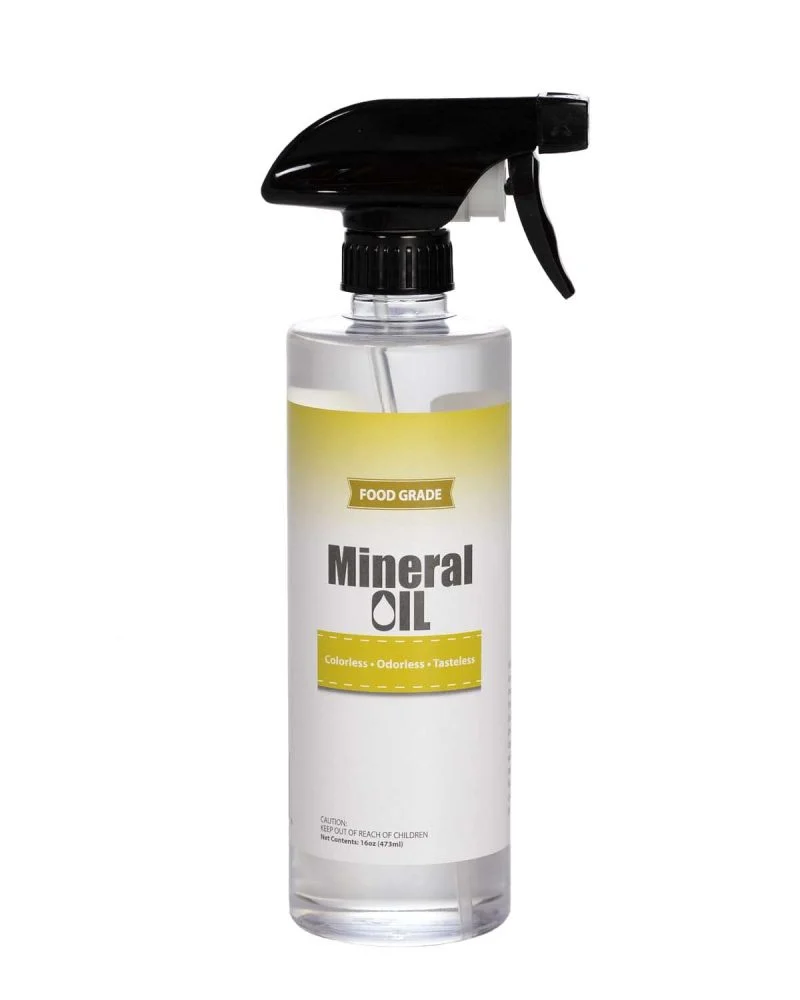 Premium 100% Ready to Use Food Grade Mineral Oil, 16oz Spray Bottle
