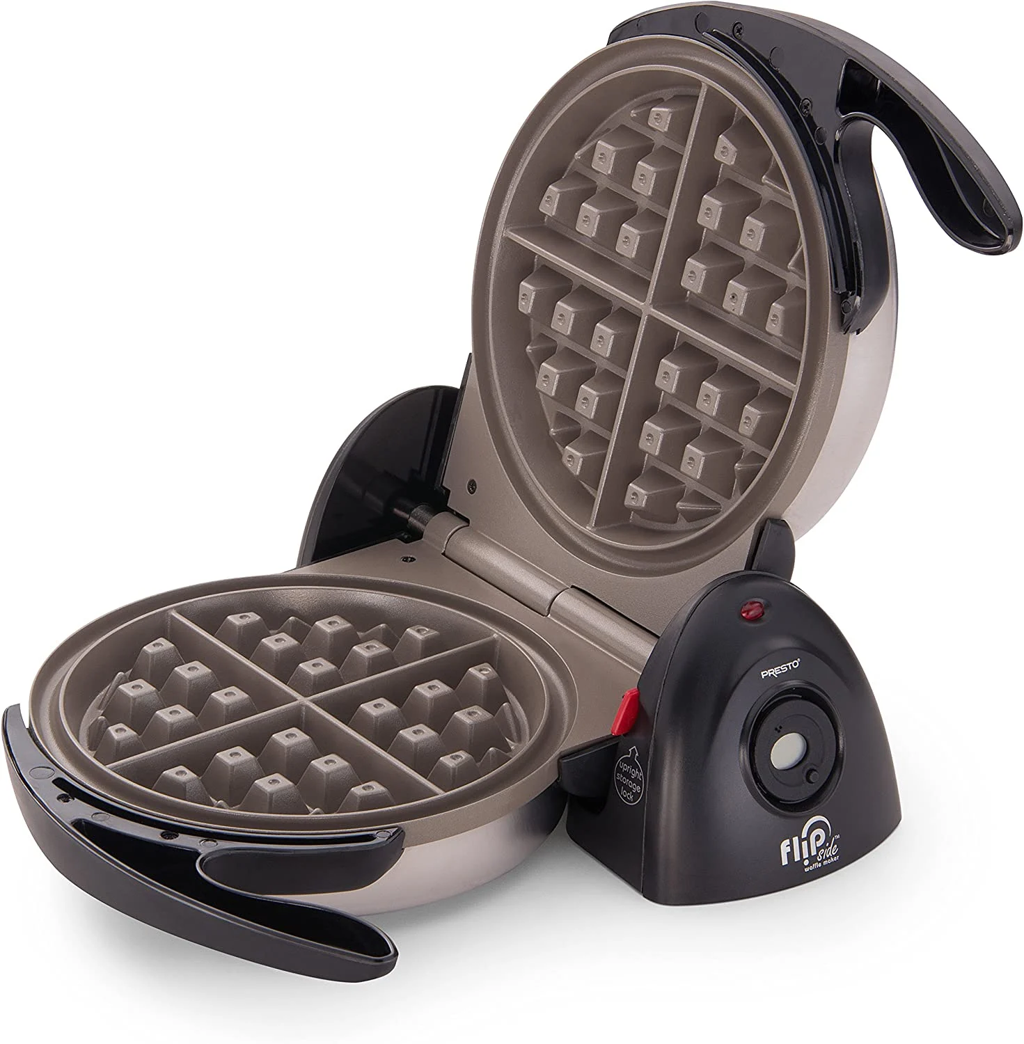 Presto 03510 Ceramic FlipSide Belgian Waffle Maker, Black
