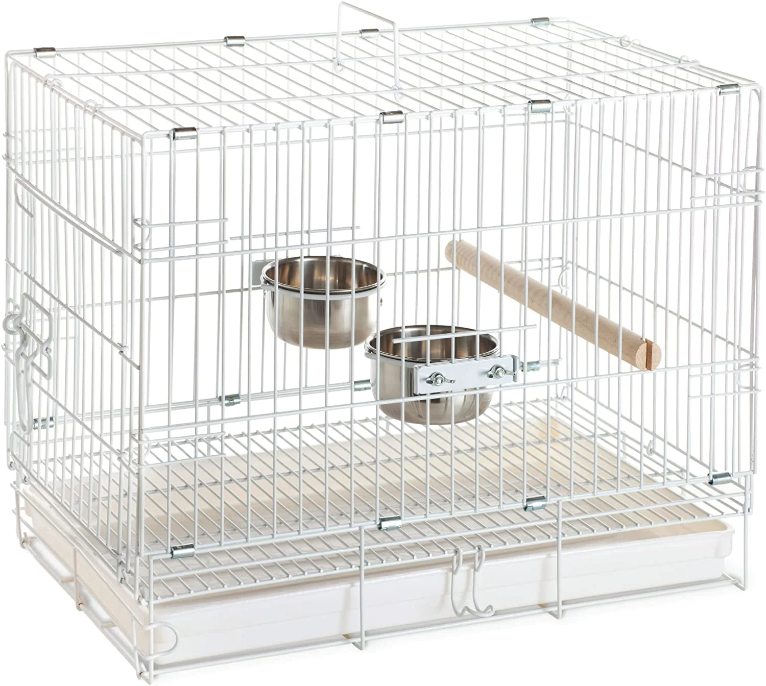 Prevue Hendryx Travel Bird Cage 1305 White, 20-Inch by 12-1/2-Inch by 15-1/2-Inch