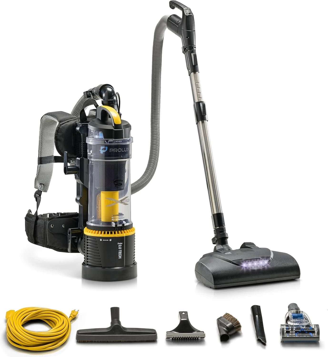Prolux 2.0 Commercial Bagless Backpack HEPA Vacuum – Pro Model with Power Nozzle