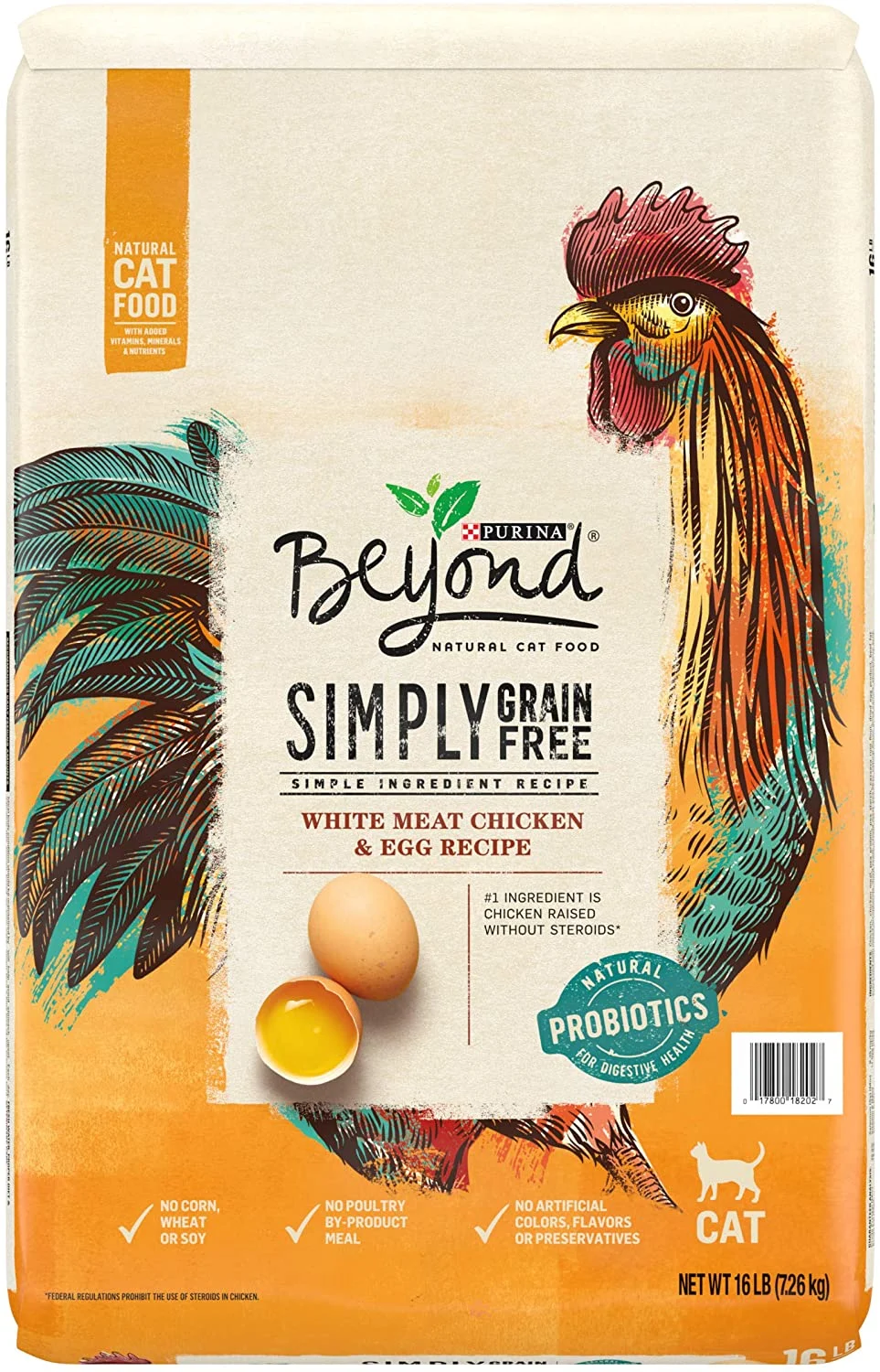 Purina Beyond Grain Free, Natural Dry Cat Food, Grain Free White Meat Chicken & Egg Recipe – 16 lb. Bag