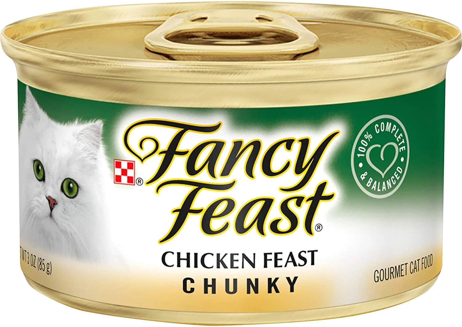 Purina Fancy Feast Grain Free Wet Cat Food, Chunky Chicken Feast – (24) 3 oz. Cans
