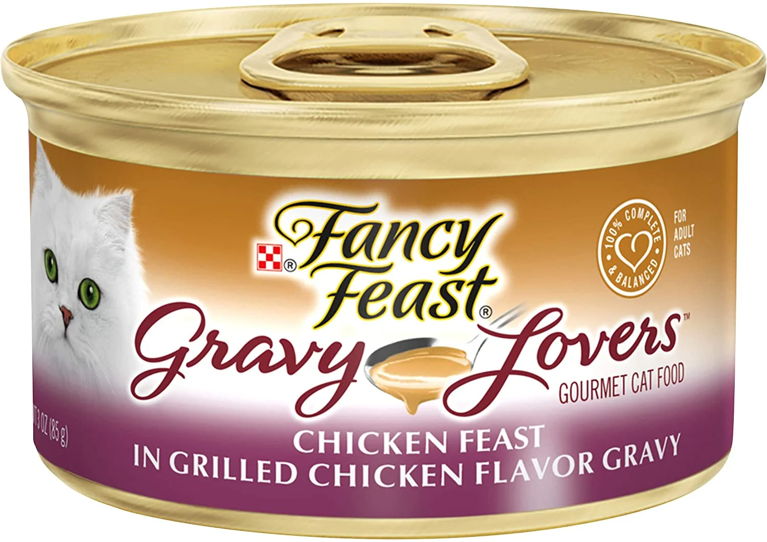 Purina Fancy Feast Gravy Wet Cat Food, Gravy Lovers Chicken Feast in Grilled Chicken Flavor Gravy – (24) 3 oz. Cans
