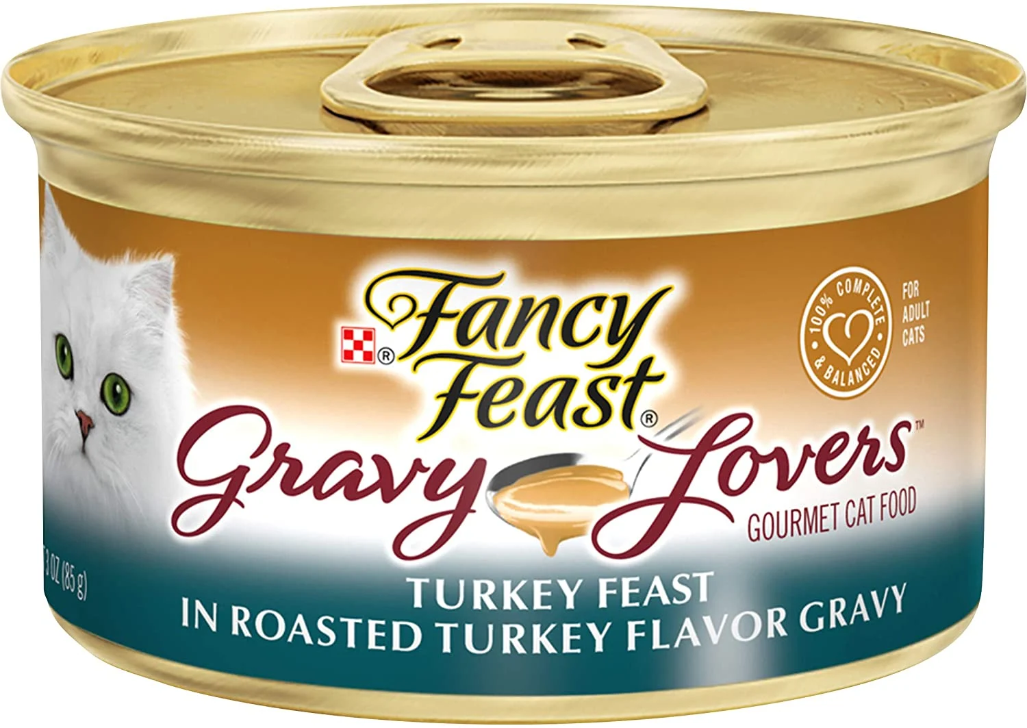 Purina Fancy Feast Gravy Wet Cat Food, Gravy Lovers Turkey Feast in Roasted Turkey Flavor Gravy – (24) 3 oz. Cans