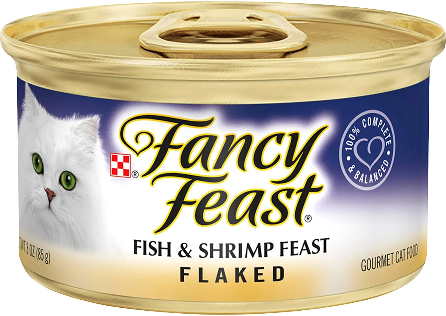 Purina Fancy Feast Wet Cat Food, Flaked Fish & Shrimp Feast – (24) 3 oz. Cans