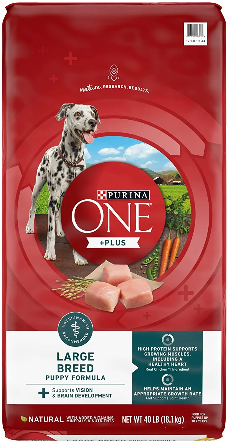 Purina ONE Natural, High Protein, Large Breed Dry Dog Food, +Plus Large Breed Formula – 40 lb. Bag