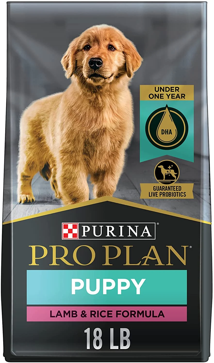 Purina Pro Plan High Protein Puppy Food DHA Lamb & Rice Formula – 18 lb. Bag