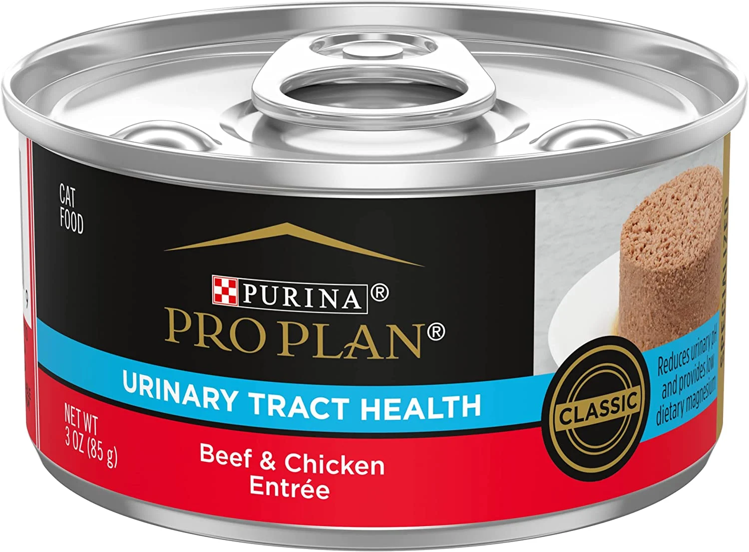 Purina Pro Plan Urinary Tract Cat Food Wet Pate, Urinary Tract Health Beef and Chicken Entree – (24) 3 oz. Pull-Top Cans
