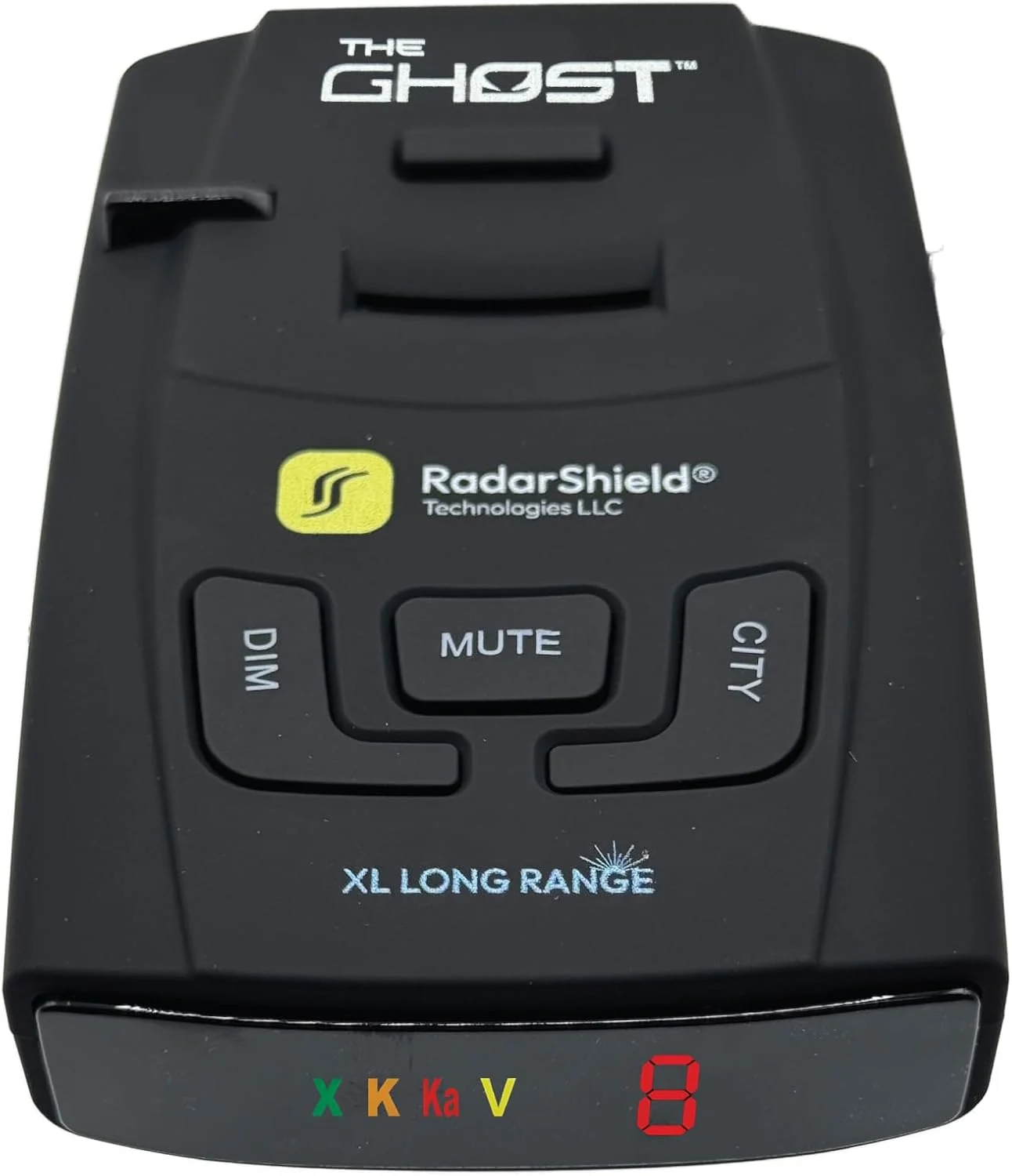RadarShield Advanced Radar Detector for Cars, Ghost Radar & Laser Detector with Long Range Detection, IVT Filtering, Laser Detection, Mute & Dim Buttons, Includes Mount & 12V Adapter, Black