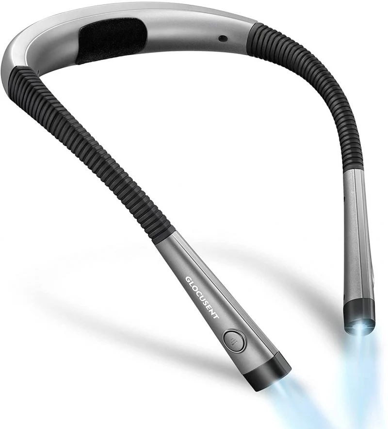 Glocusent LED Neck Reading Light, 3 Colors, 6 Brightness Levels