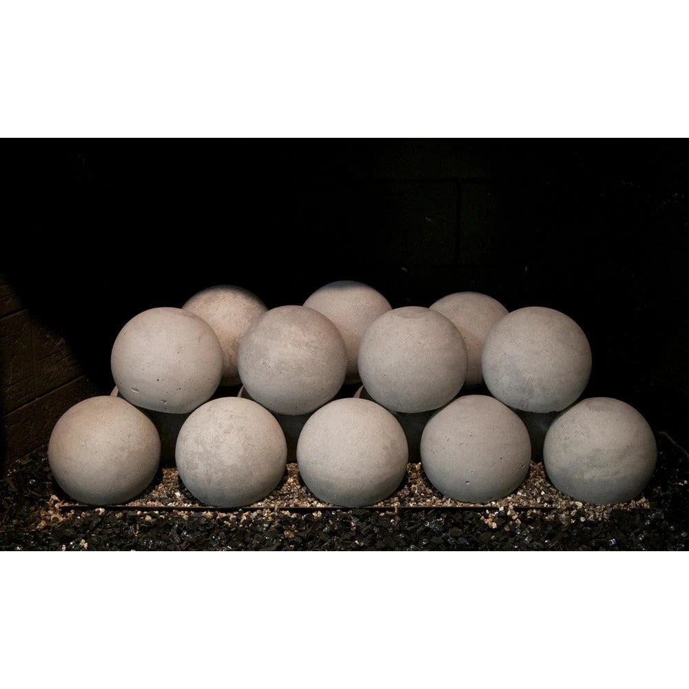 Real Fyre 5" 14 Pcs Graystone Fyre Spheres for 18" P45 Pan Burner