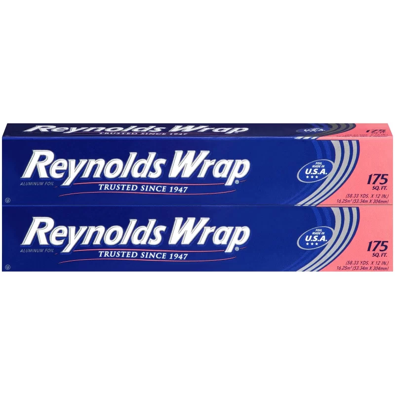 Reynolds Wrap Aluminum Foil, 175 Square Feet 2 Pack, 350 Total Square Feet
