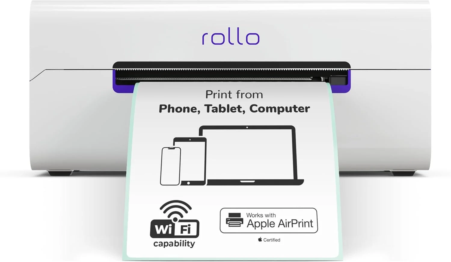 Rollo Wireless Shipping Label Printer – Wi-Fi Thermal Label Printer 4×6 for Shipping Packages – AirPrint from iPhone, iPad, Mac – Supports Windows, Chromebook, Android, Linux