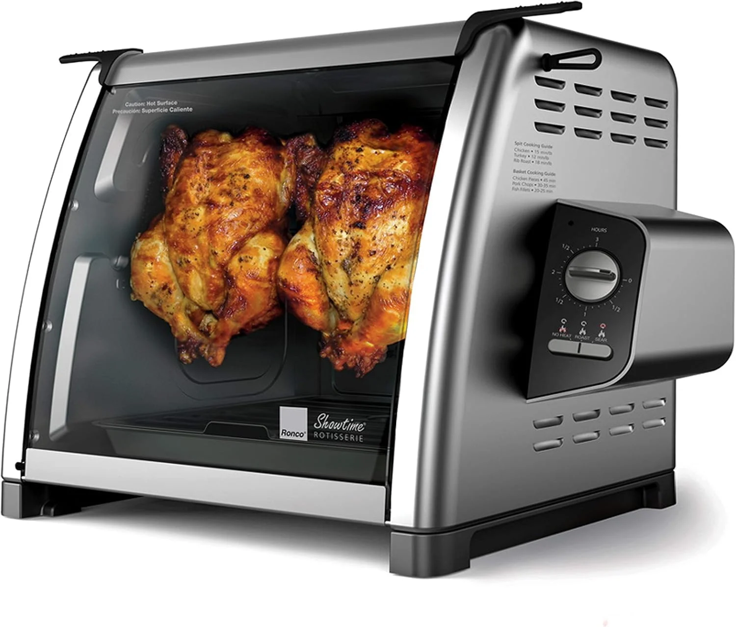 Ronco Modern Rotisserie Oven, Large Capacity (12lbs) Countertop Oven, Multi-Purpose Basket for Versatile Cooking, Easy-to-Use Controls, Stainless Steel