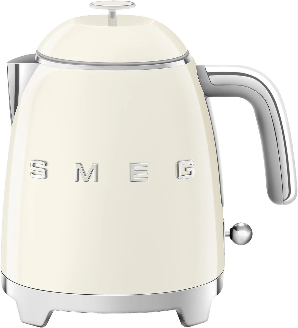 SMEG Mini 50’s Retro Style 3 Cup Electric Kettle with Double Wall Anti Slip Base and Water Level Indicator (Cream)